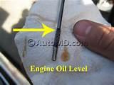 pictures of How To Check Engine Oil